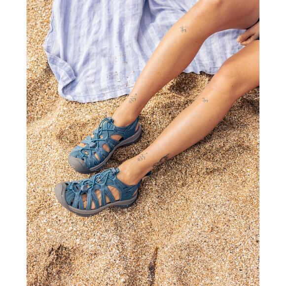 Keen Whisper Women’s Hiking Walking Sandals - Size 8.5, Gray / Peacock - Picture 6 of 9